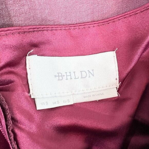 BHLDN Capulet Maxi Dress Womens Small Burgundy Sleeveless Keyhole Back V-Neck - Picture 5 of 9